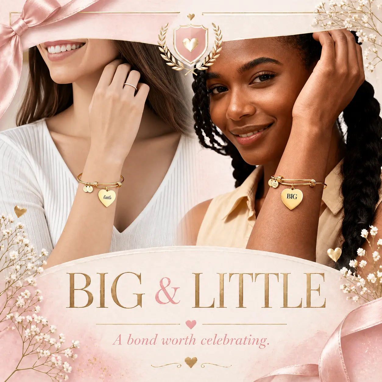 Big & Little sisterhood bracelet set — A Story of Sisterhood Flourish Love Shop