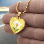 Heart Necklace - Birth Flower - Flourish Love Shop