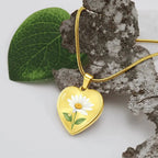 Heart Necklace - Birth Flower - Flourish Love Shop