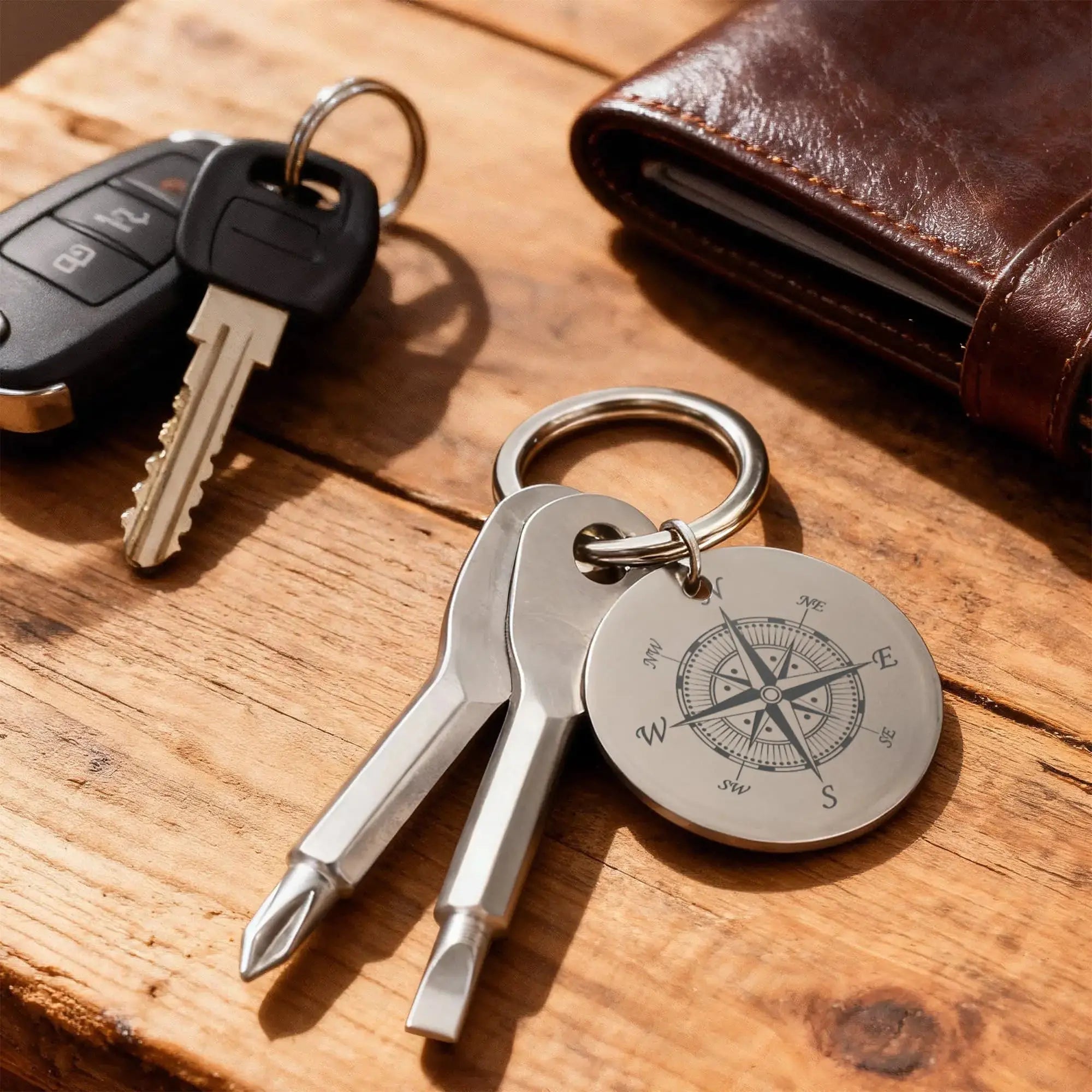 Compass Screwdriver Keychain - Flourish Love Shop