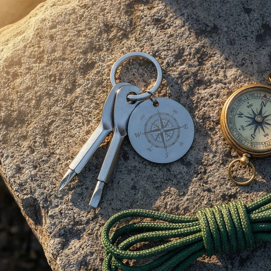 Compass Screwdriver Keychain - Flourish Love Shop