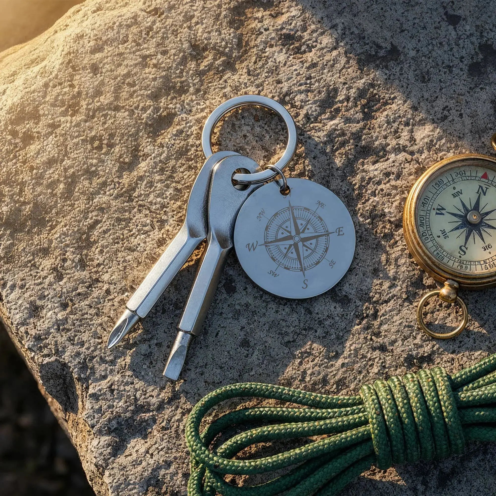Compass Screwdriver Keychain - Flourish Love Shop