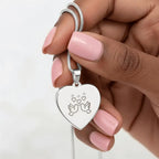 Doves in Love Engraved Heart Necklace - Flourish Love Shop