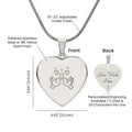 Doves in Love Engraved Heart Necklace - Flourish Love Shop