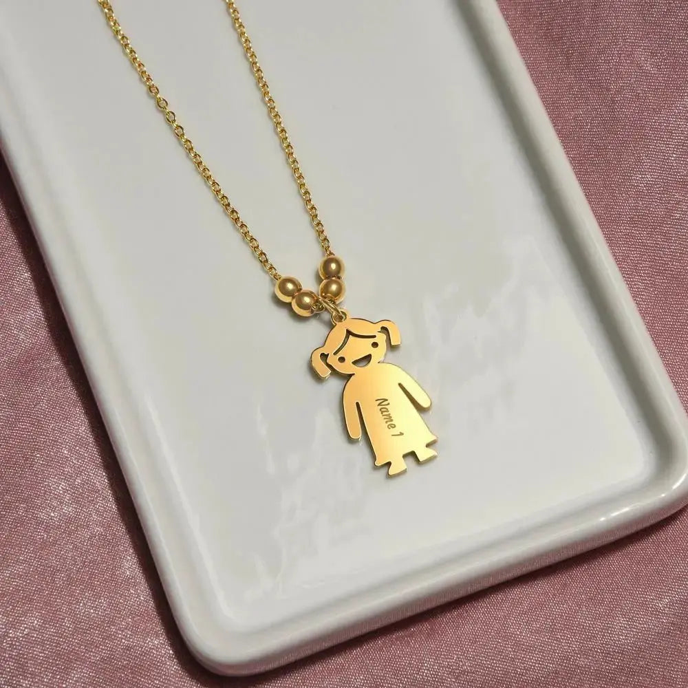 Engraved Heart Necklace - to Mom - Glue - Flourish Love Shop