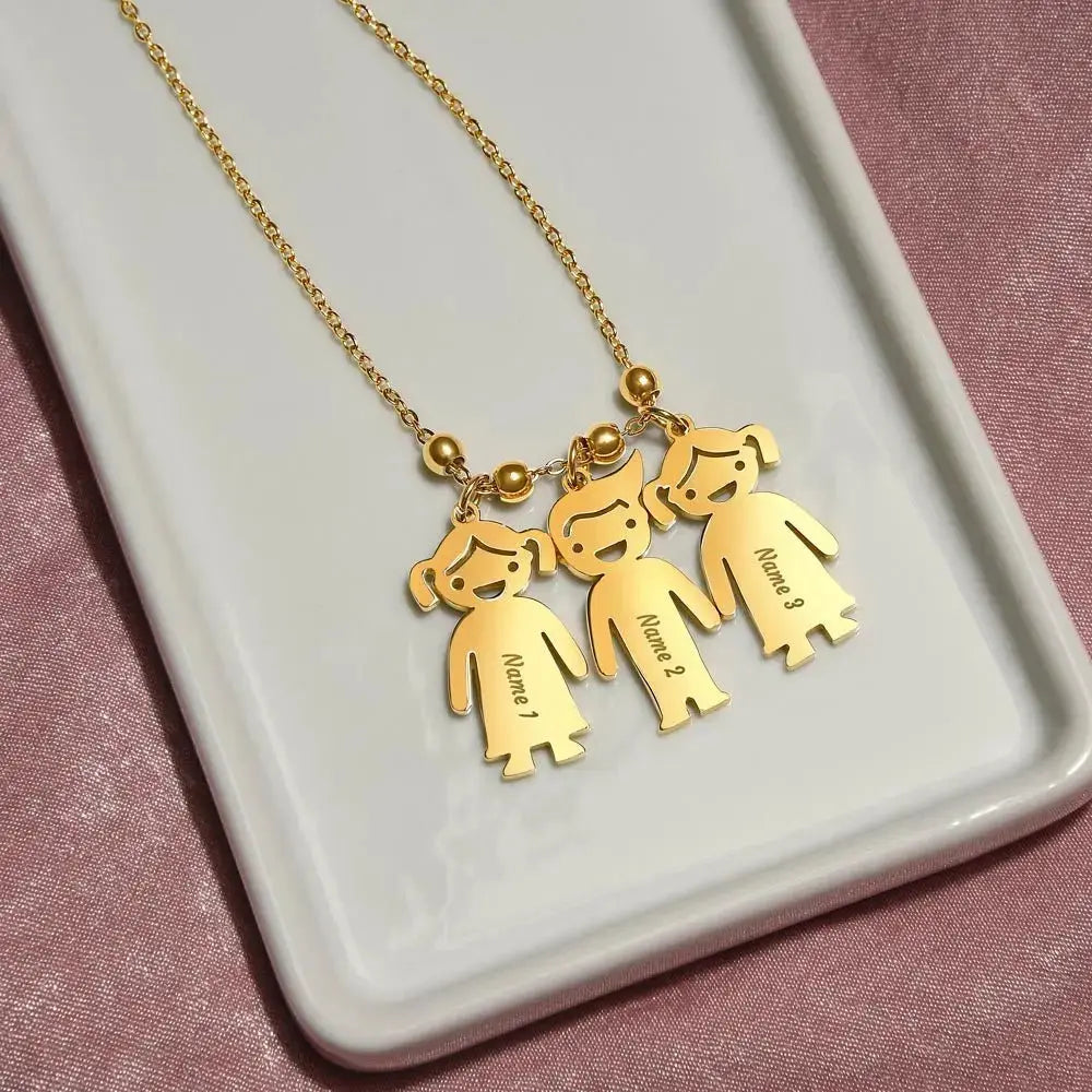 Engraved Heart Necklace - to Mom - Glue - Flourish Love Shop