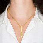 For Bridesmaids and Besties Engraved 4 - Sided Stick Necklace - Flourish Love Shop