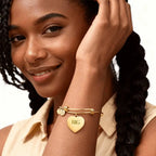For the Big, an engraved Luxury Heart Bangle Bracelet ShineOn Fulfillment