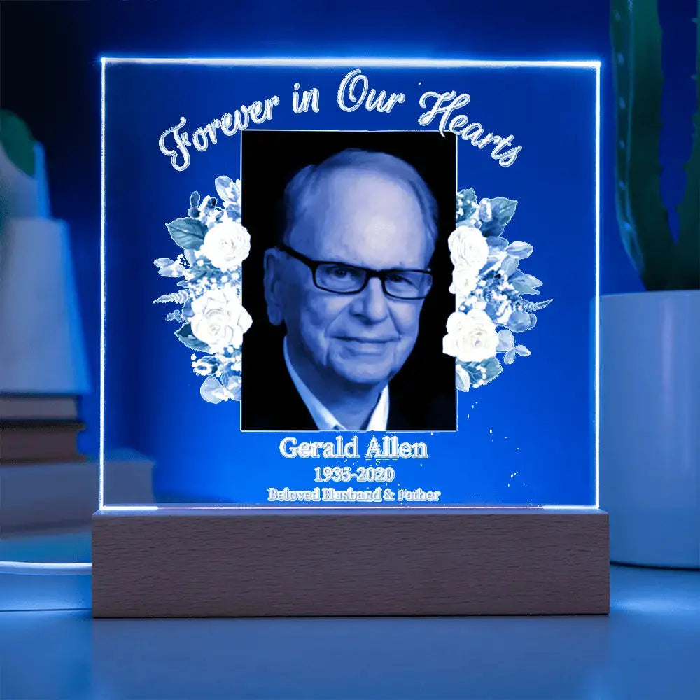 Forever in Our Hearts – Personalized Memorial Acrylic Light - Flourish Love Shop