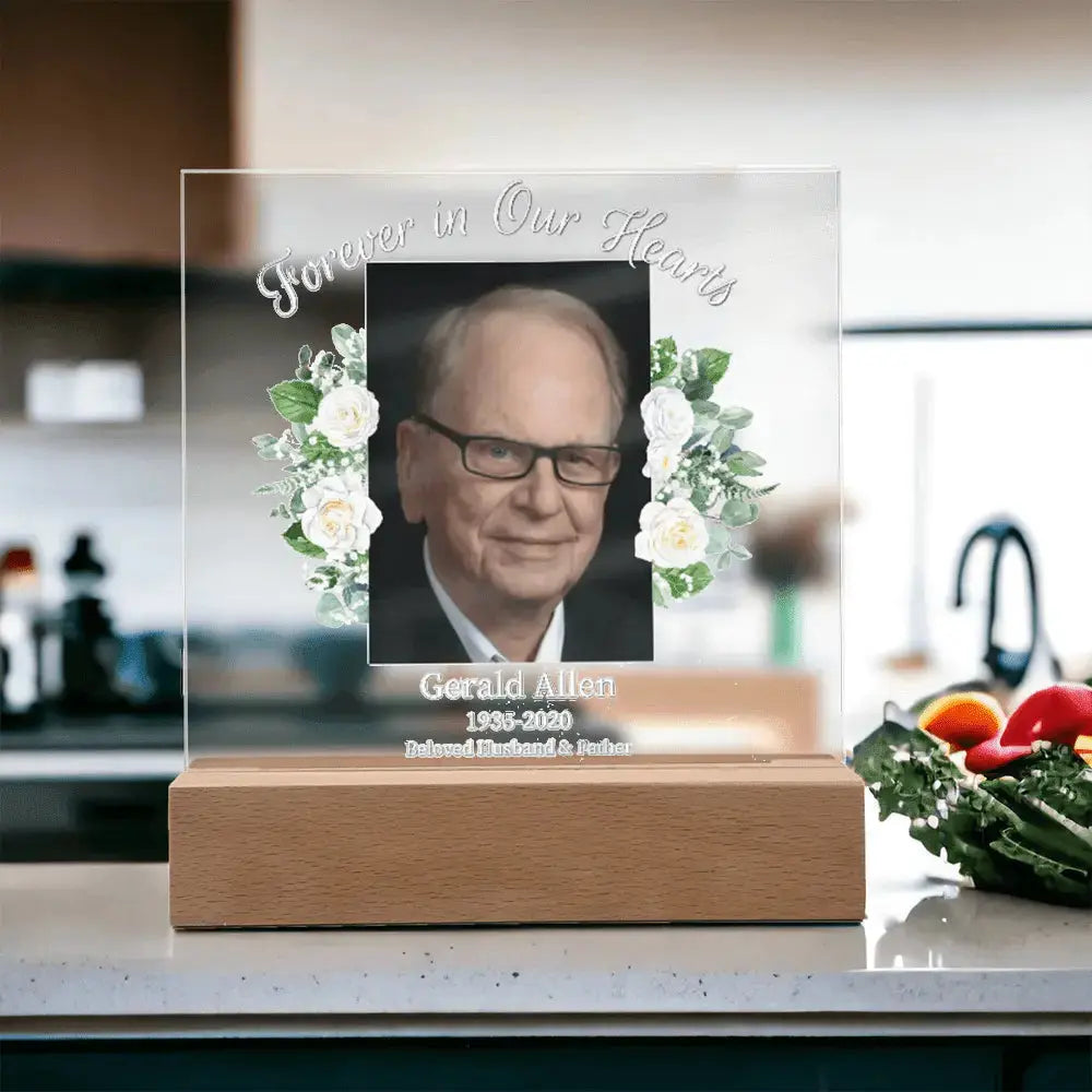 Forever in Our Hearts – Personalized Memorial Acrylic Light - Flourish Love Shop