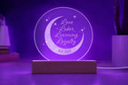 Love, Labor, Learning, Loyalty Sorority Moon Night Light - Personalized - Flourish Love Shop