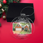 Our First Christmas Acrylic Ornament – Personalized Home Keepsake - Flourish Love Shop