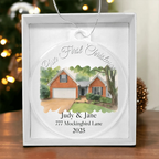Our First Christmas Acrylic Ornament – Personalized Home Keepsake - Flourish Love Shop