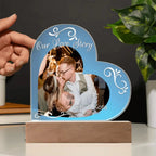 Our Love Story – Personalized Heart Acrylic Light - Flourish Love Shop