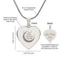 Personalized Engraved Heart Necklace | Love, Labor, Learning & Loyalty Keepsake - Flourish Love Shop