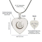 Personalized Engraved Heart Necklace | Love, Labor, Learning & Loyalty Keepsake - Flourish Love Shop