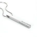 Graduation Stick Necklace | Engraved 4-Sided Name & Date Keepsake Gift ShineOn Fulfillment
