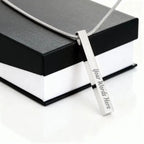 Graduation Stick Necklace | Engraved 4-Sided Name & Date Keepsake Gift ShineOn Fulfillment
