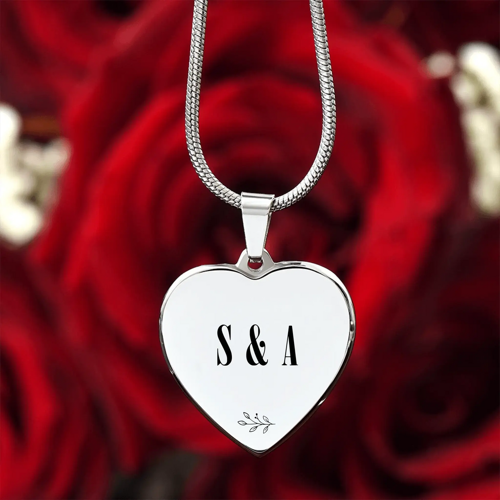 Personalized Initial Heart Necklace | Custom Engraved Gift ShineOn Fulfillment
