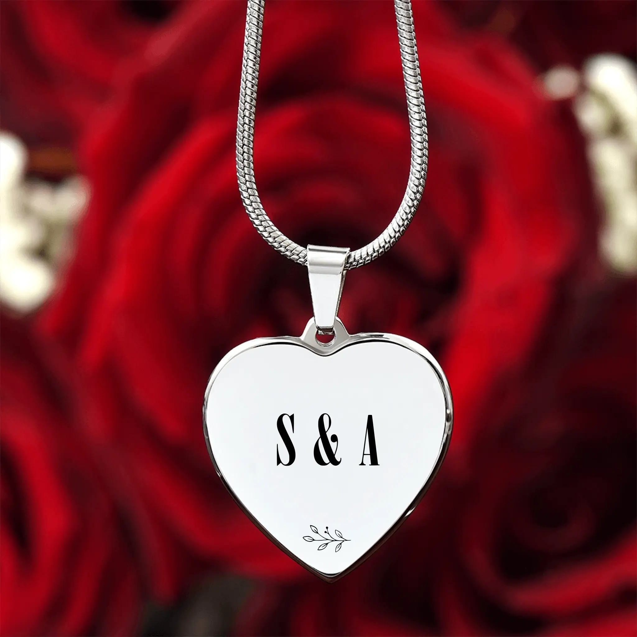 Personalized Initial Heart Necklace | Custom Engraved Gift ShineOn Fulfillment