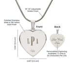 Monogrammed Engraved Heart Necklace | ShineOn Fulfillment