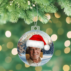 Custom Photo Christmas Ornament – Choose Your Hat Style (Santa, Jester, Top Hat) – Personalized Holiday Keepsake with Name & Date - Flourish Love Shop