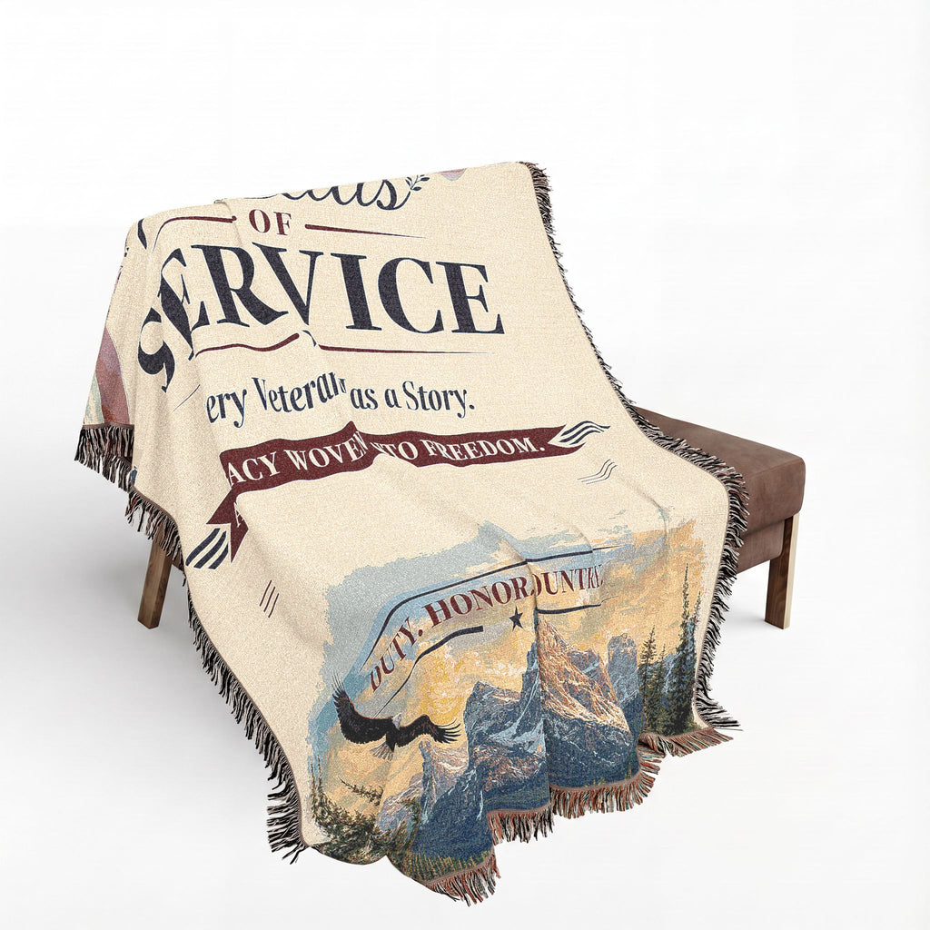 Personalized Veteran Blanket | Threads of Service Military Keepsake - Flourish Love Shop