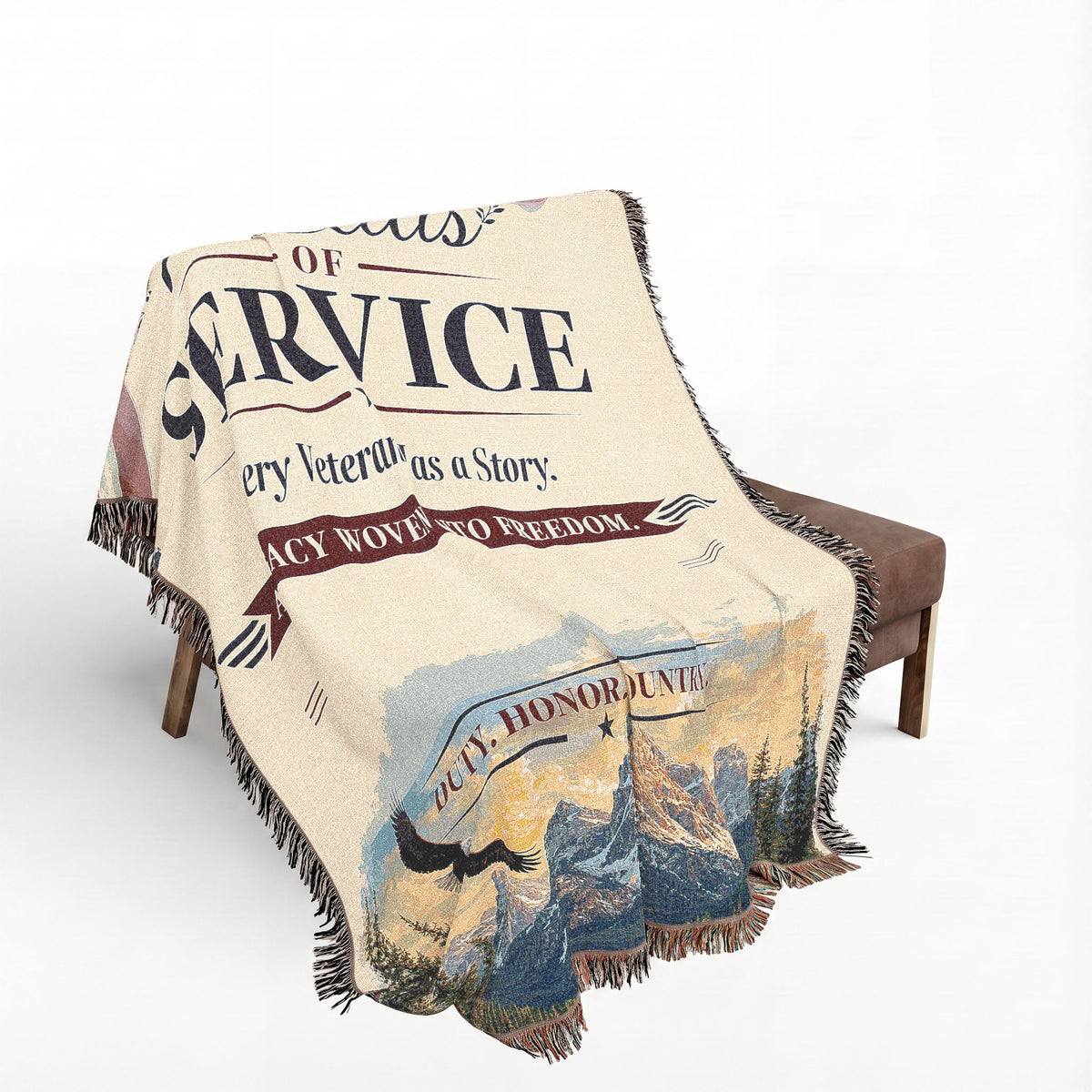 Personalized Veteran Blanket | Threads of Service Military Keepsake - Flourish Love Shop