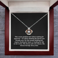 Crowned by Fire, Not Permission - Crown Pendant Necklace - Flourish Love Shop