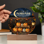 Personalized Family Pumpkin Patch | Whimsical Fall Keepsake Acrylic Plaque