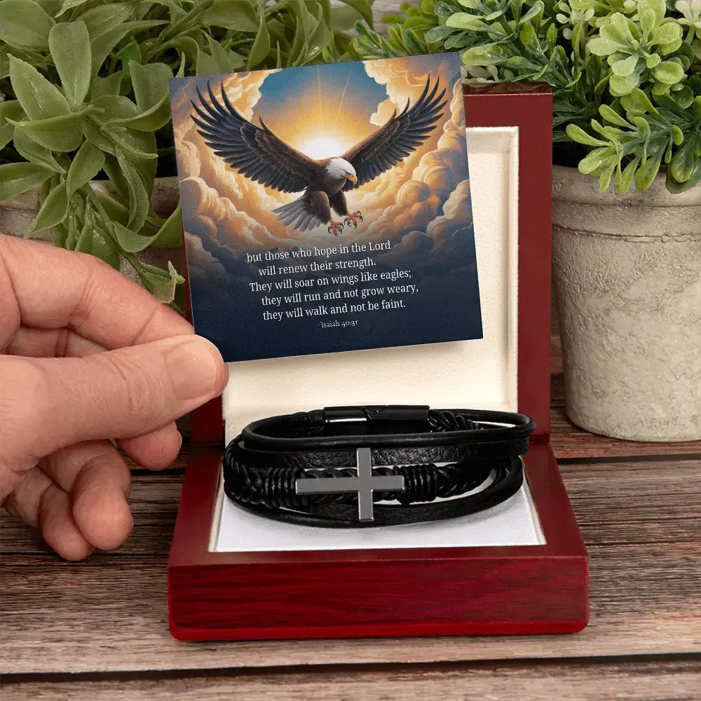 Men's Strength Renewed Cross Bracelet - Flourish Love Shop