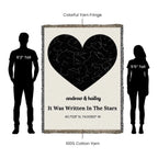 The Night Our Story Began — Custom Star Map Heirloom Woven Blanket (60x80 Cotton Keepsake) - Flourish Love Shop