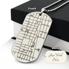 This Place Changed Me – Personalized Map Dog Tag Necklace - Flourish Love Shop