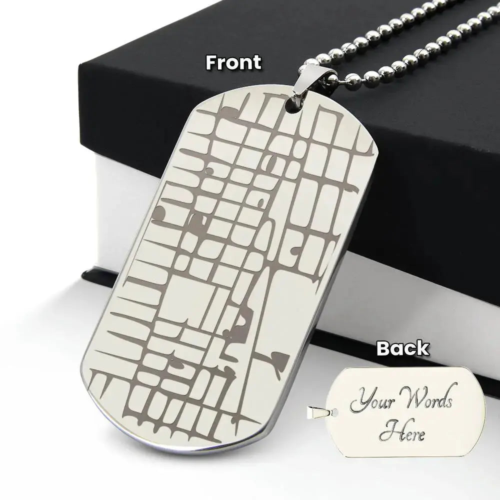 This Place Changed Me – Personalized Map Dog Tag Necklace - Flourish Love Shop