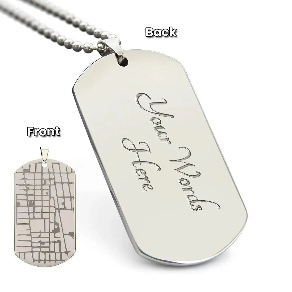 This Place Changed Me – Personalized Map Dog Tag Necklace - Flourish Love Shop