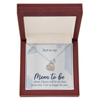 To Mom to be - so happy for you - Baby Feet Heart Necklace - Flourish Love Shop