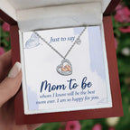 To Mom to be - so happy for you - Baby Feet Heart Necklace - Flourish Love Shop
