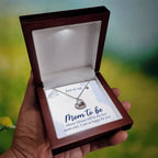 To Mom to be - so happy for you - Baby Feet Heart Necklace - Flourish Love Shop