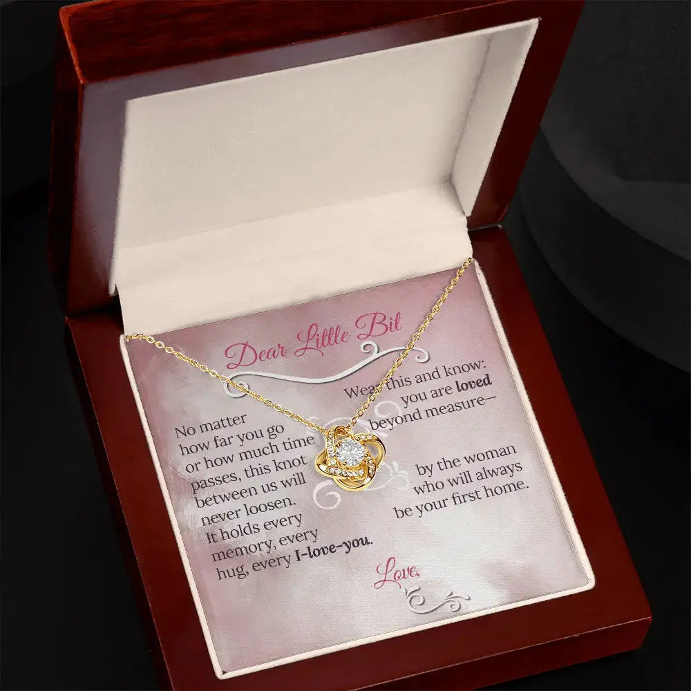 To My Daughter - You are loved - Personalized Love Knot Necklace - Flourish Love Shop