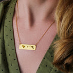 Two Places. One Heart. - Personalized Necklace - Flourish Love Shop
