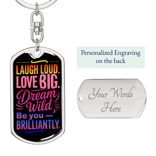 Be You Brilliantly™ Keychain – A Burst of Bold Encouragement - Flourish Love Shop