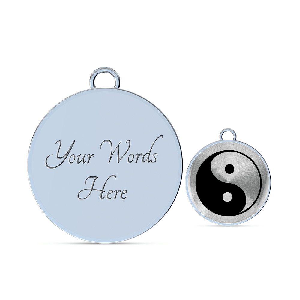 Engraved Graphic of Yin and Yang symbol Bracelet - Flourish Love Shop