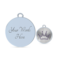 Engraving Available for Crown Graphic Circle Bracelet - Flourish Love Shop