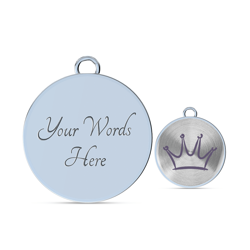 Engraving Available for Crown Graphic Circle Bracelet - Flourish Love Shop