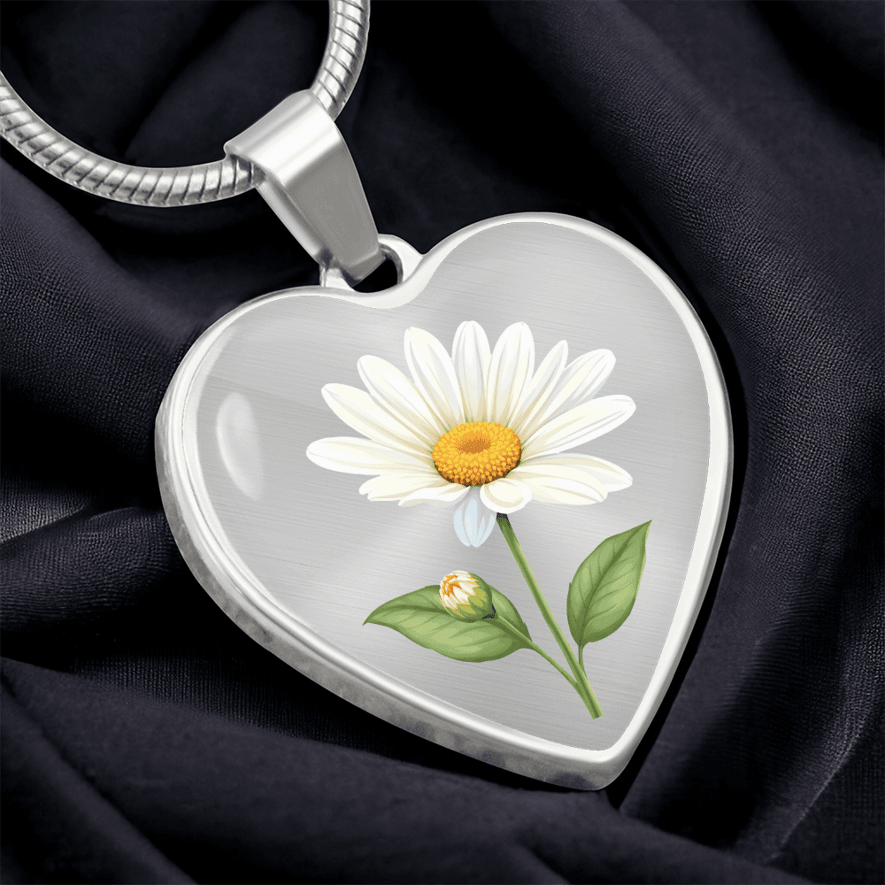 Heart Necklace - Birth Flower - Flourish Love Shop