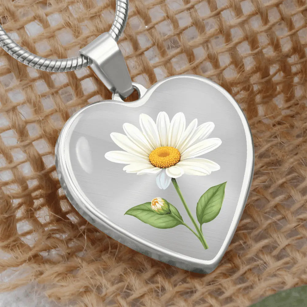 Heart Necklace - Birth Flower - Flourish Love Shop