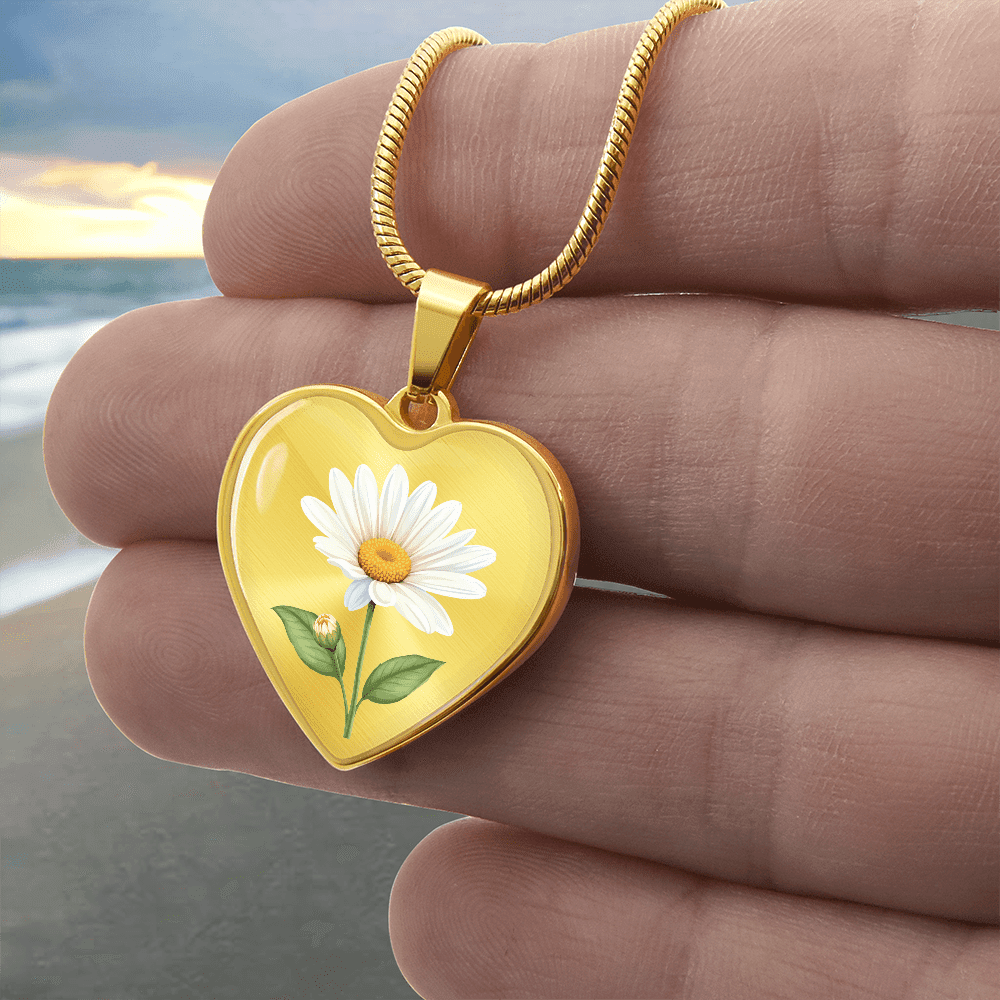 Heart Necklace - Birth Flower - Flourish Love Shop