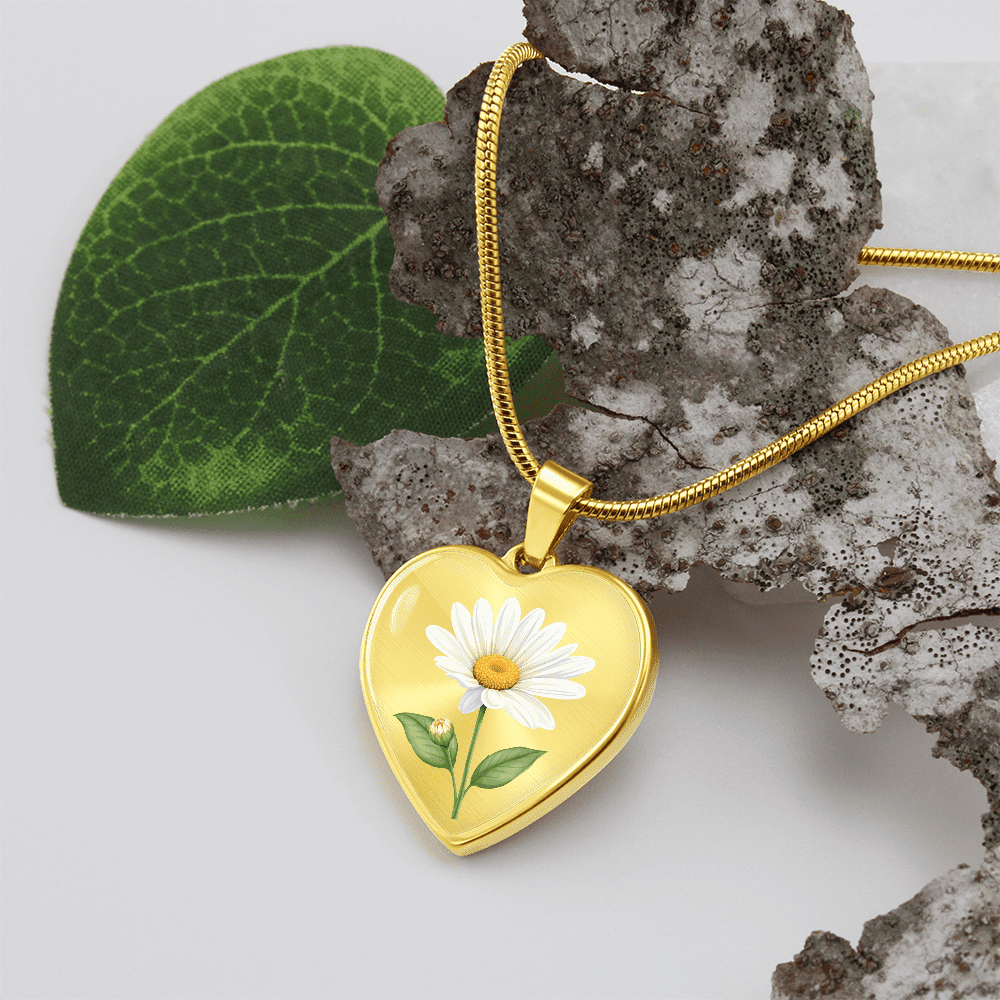 Heart Necklace - Birth Flower - Flourish Love Shop