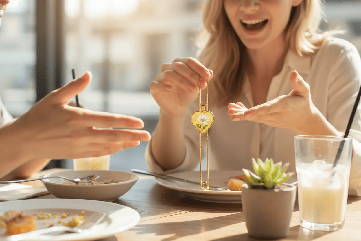 Bloom & Belong — Birth Flower Heart Necklace - Flourish Love Shop