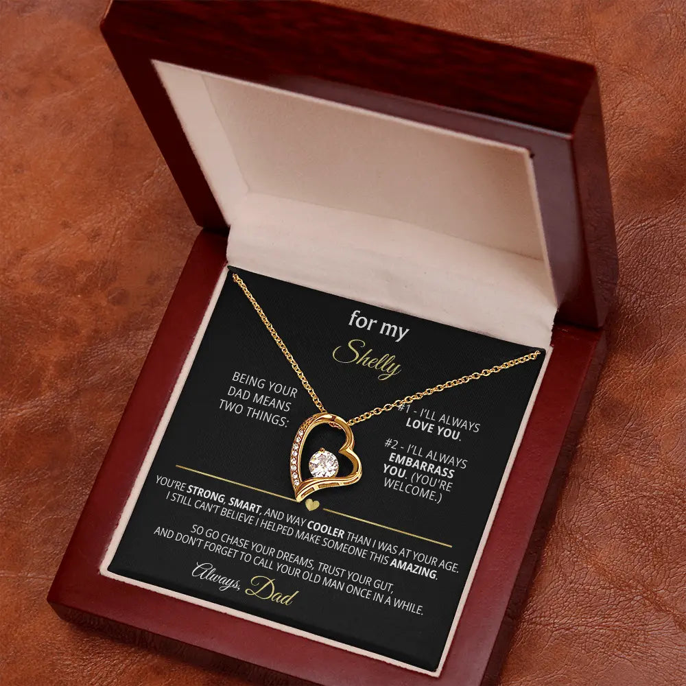 For My Shelly – Funny & Personalized Dad Gift | Forever Love Necklace - Flourish Love Shop